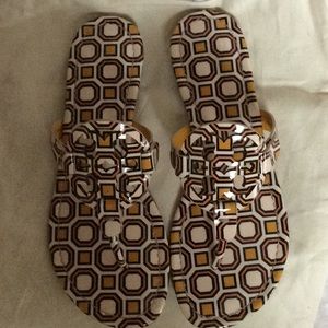 Tory Burch ballet pink octagon square sandals